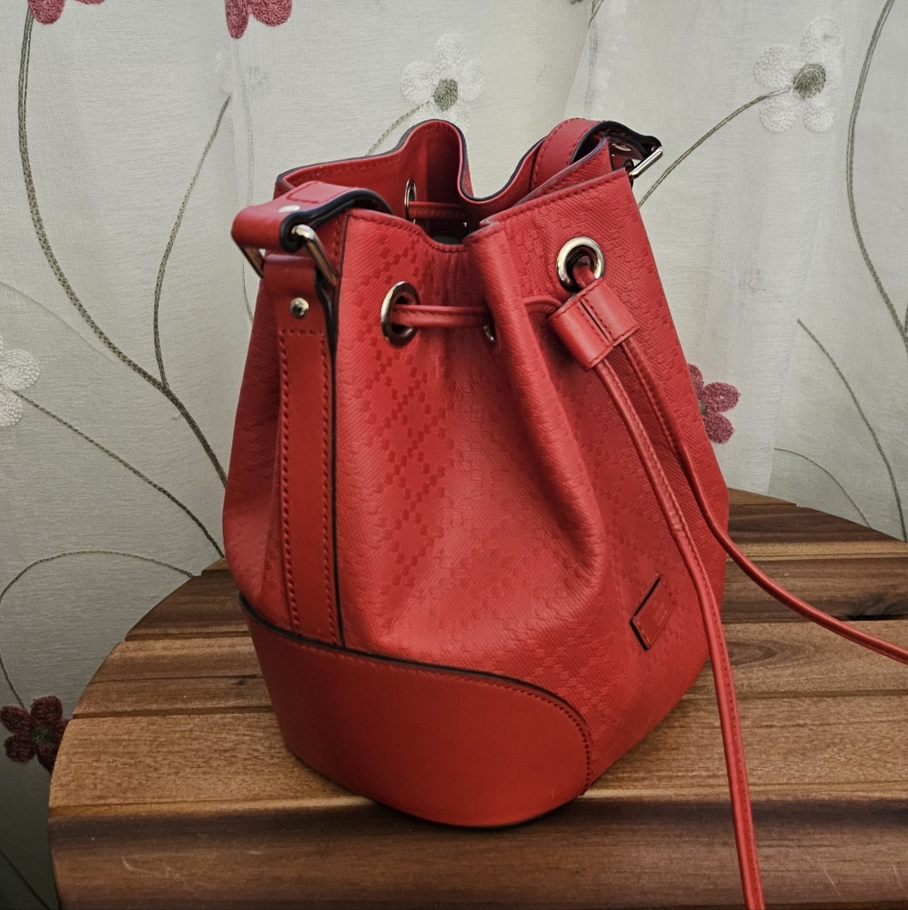 Gucci Bright Red Small Bucket Crossbody Bag - Picture 6 of 14